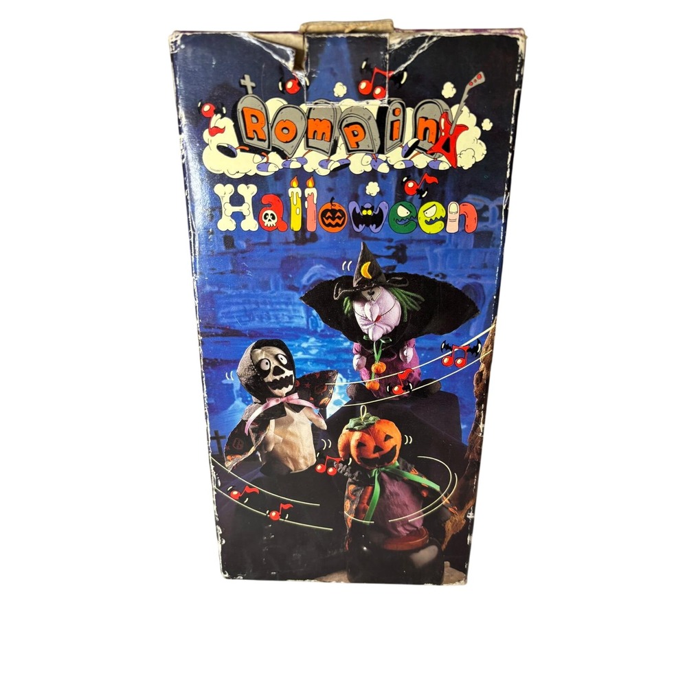 1994 Rompin Halloween Animated Musical Decoration Boxed pumpkin Parts Read